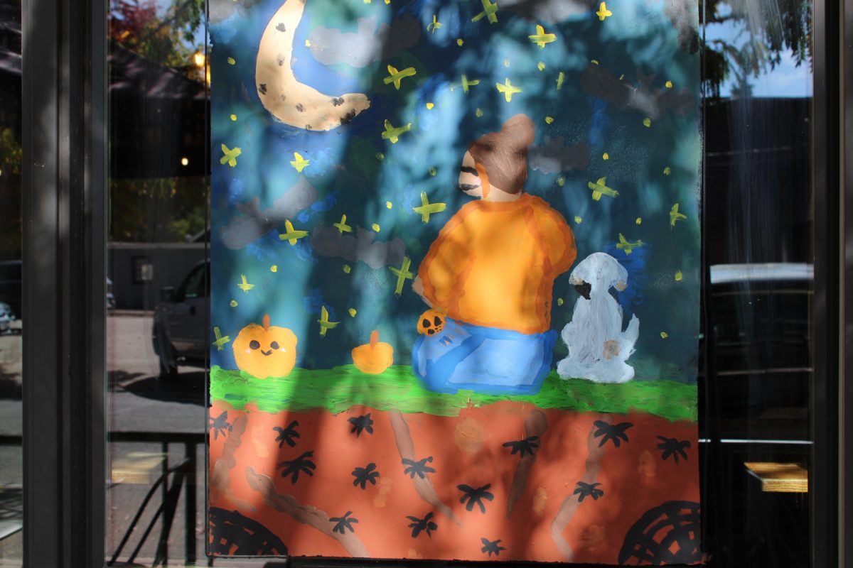 A example of a painting seen at the window painting contest.