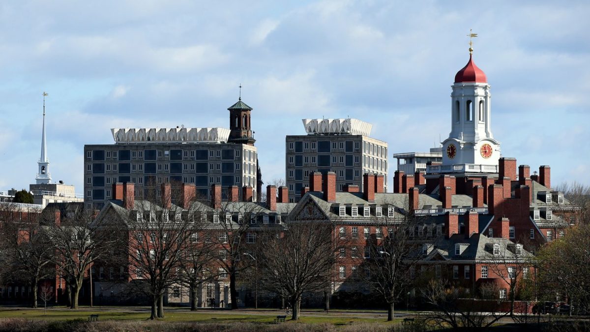 Shadows fall in 2020 on the Harvard University campus in Cambridge, Massachusetts.